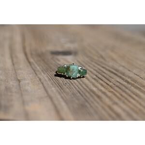 Engagement ring Emerald s, Natural Real and Raw, size 3 4 5 6 7 8 9 10 11 12